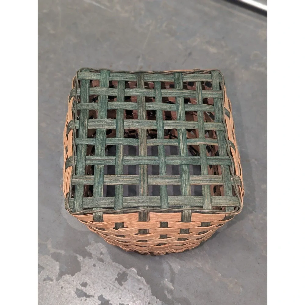 Handwoven Apple Wicker Basket‎ Farmhouse Ceramic Handles Decor 8